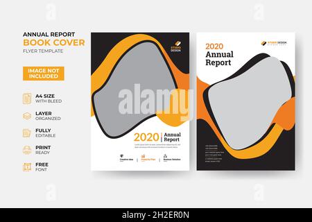 Modern Creative Annual Report  Book Cover Template Stock Vector