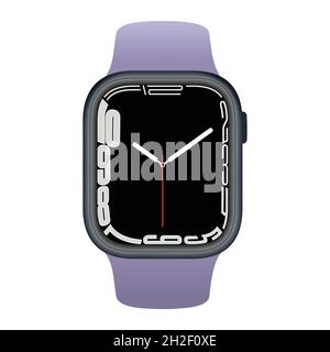 Modern new model smart watch, Apple Watch Series 7 flat design vector stock illustration Stock Vector