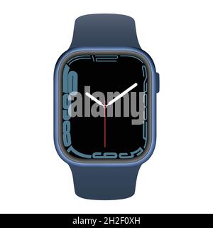 Modern new model smart watch, Apple Watch Series 7 flat design vector stock illustration Stock Vector