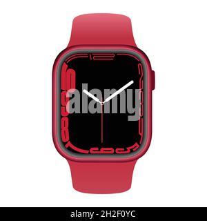Modern new model smart watch, Apple Watch Series 7 flat design vector stock illustration Stock Vector