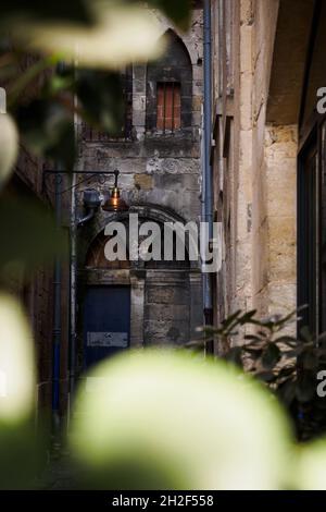 Dead end in the streets of Bordeaux, France Stock Photo