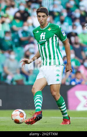 Guido Rodriguez of Real Betis and Tokmac Chol Nguen of Ferencvaros during  the UEFA Europa League match between Real Betis and Ferencvaros TC played  at Benito Villamarin Stadium on November 25, 2021