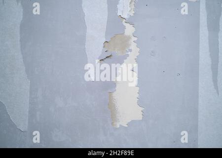 Damaged Cracked Construction Surface Texture. Scratched Old Wall Stock Photo