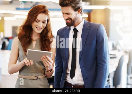 Always interested in each other's ideas Stock Photo