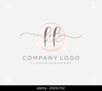 KK feminine logo. Usable for Nature, Salon, Spa, Cosmetic and Beauty Logos. Flat Vector Logo Design Template Element. Stock Vector
