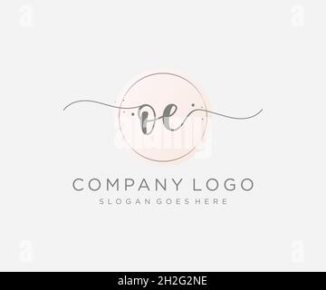 OE feminine logo. Usable for Nature, Salon, Spa, Cosmetic and Beauty Logos. Flat Vector Logo Design Template Element. Stock Vector