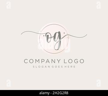 OG feminine logo. Usable for Nature, Salon, Spa, Cosmetic and Beauty Logos. Flat Vector Logo Design Template Element. Stock Vector