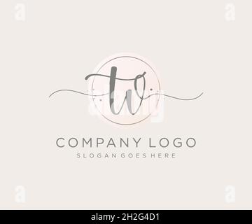 TV feminine logo. Usable for Nature, Salon, Spa, Cosmetic and Beauty Logos. Flat Vector Logo Design Template Element. Stock Vector