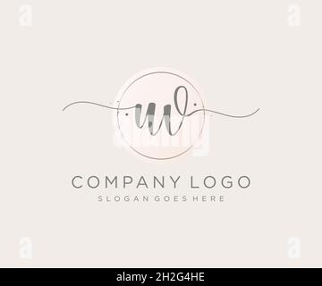 UV feminine logo. Usable for Nature, Salon, Spa, Cosmetic and Beauty Logos. Flat Vector Logo Design Template Element. Stock Vector