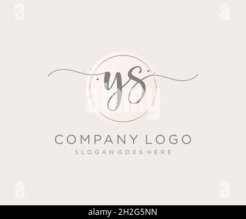 YS feminine logo. Usable for Nature, Salon, Spa, Cosmetic and Beauty Logos. Flat Vector Logo Design Template Element. Stock Vector