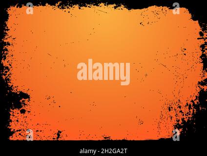 The horizontal blank gradient orange Halloween banner background ...