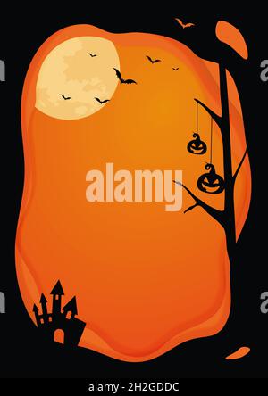 Halloween background template design with space for text Stock Photo ...