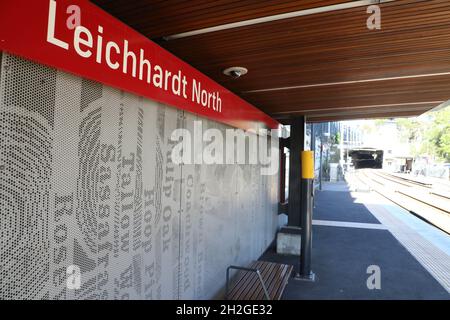 Leichhardt North Light Rail station in Leichhardt, Sydney, NSW, Australia Stock Photo