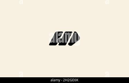 LETTERS HD LOGO DESIGN WITH NEGATIVE SPACE EFFECT FOR ILLUSTRATION USE Stock Vector