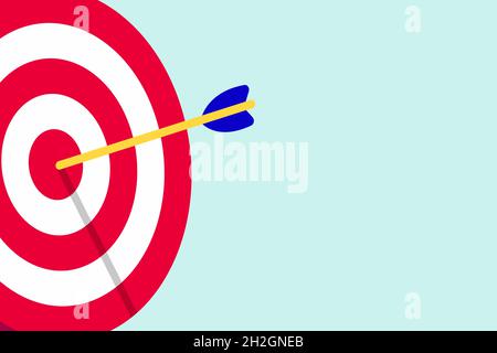 Target icon aim desk isolated on light blue background vector illustration Stock Vector