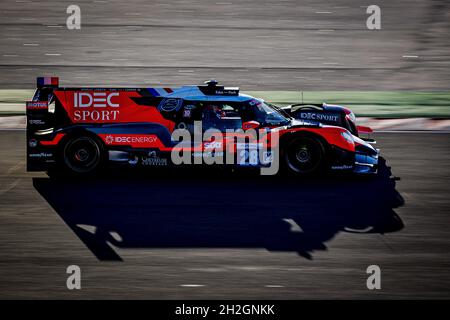 Portimao, Portugal, 21/10/2021, 28 Lafargue Paul (fra), Chatin Paul-Loup (fra), Pilet Patrick (fra), Idec Sport, Oreca 07 - Gibson, action during the 2021 4 Hours of Portimao, 5th round of the 2021 European Le Mans Series, from October 21 to 24, 2021 on the Algarve International Circuit, in Portimao, Portugal - Photo: Paulo Maria/DPPI/LiveMedia Stock Photo