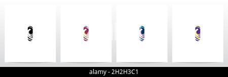 Twist And Swirl Letter Logo Design I Stock Vector