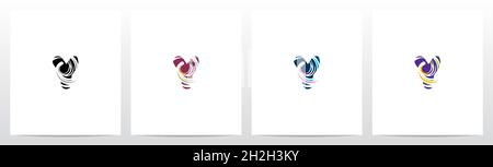 Twist And Swirl Letter Logo Design Y Stock Vector