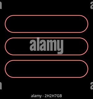 Neon list red color vector illustration flat style light image Stock Vector