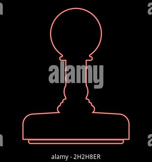 Neon rubber stamps red color vector illustration flat style light image Stock Vector