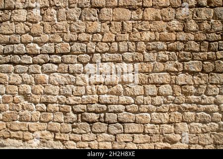 An old yellow brick wall brick texture Stock Photo