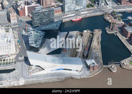 Canning Dock and the Museum of Liverpool, Liverpool, 2015. Stock Photo
