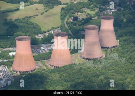 Ironbridge B Power Station cooling towers, Shropshire, 2015. Stock Photo