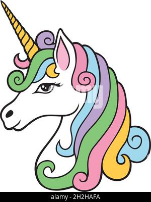 Unicorn head icon vector illustration Stock Vector