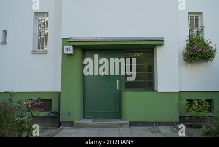 Haus, Eingang, Friedrich-Ebert-Siedlung, Afrikanisches Viertel, Wedding, Mitte, Berlin, Deutschland Stock Photo