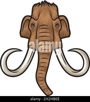 Mammoth head vector illustration Stock Vector