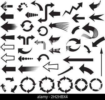 Arrowns icons set vector illustration Stock Vector