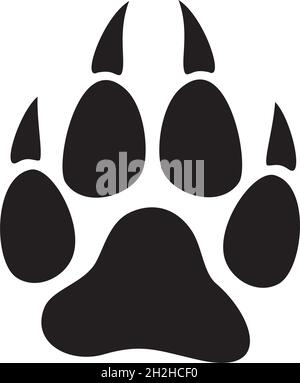 Wolf paw print vector illustration Stock Vector