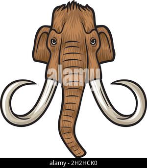 Mammoth head vector illustration Stock Vector