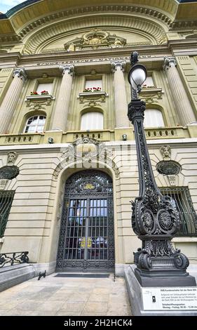 Facade of the National Swiss Bank in Bern, Switzerland Stock Photo
