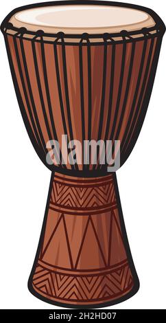African Drum (Music Instrument)vector illustration Stock Vector