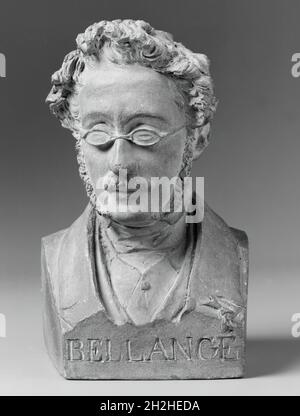 Portrait Bust of Joseph-Louis-Hippolyte Bellange, 1847. Stock Photo