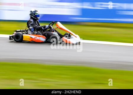 Go kart track “circuit de l'Europe “ in Sotteville sous le Val (northern France) Stock Photo