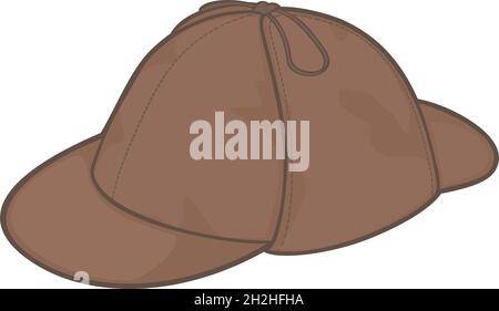 Sherlock Holmes hat vector illustration Stock Vector