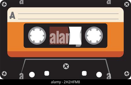 Vintage Audio Cassette Tape Recorder for Music Sound Icon Illustration ...
