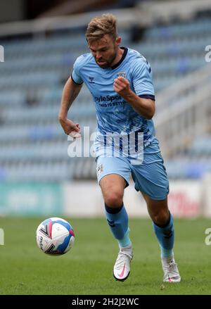 File photo dated 29-08-2020 of Coventry City's Matty Godden. Coventry have Matty Godden available to face Derby after a ban. Issue date: Friday October 22, 2021. Stock Photo
