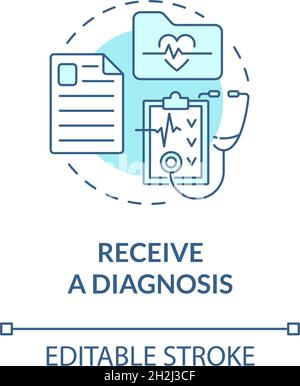 Diagnosis turquoise concept icon Stock Vector Image & Art - Alamy