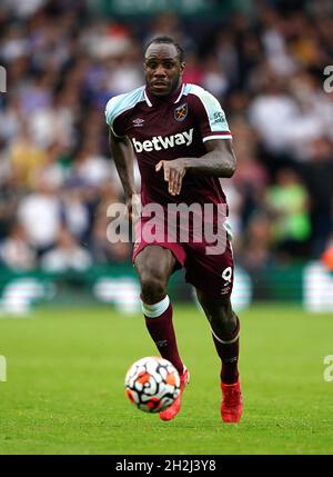 File photo dated 25-09-2021 of West Ham United's Michail Antonio. Michail Antonio should return for West Ham when they host Tottenham on Sunday. Issue date: Friday October 22, 2021. Stock Photo