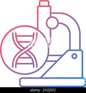 Genetic trials gradient linear vector icon Stock Vector