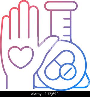 Human volunteer research gradient linear vector icon Stock Vector