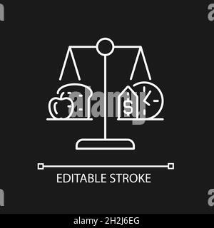 Food insecurity linear icon for dark theme Stock Vector Image & Art - Alamy