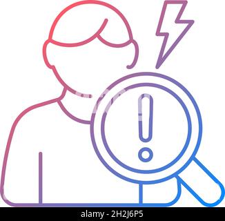Observational studies gradient linear vector icon Stock Vector