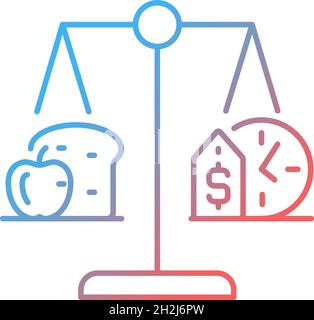 Food stability gradient linear vector icon Stock Vector