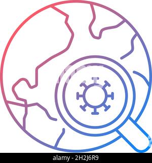 Epidemiological trials gradient linear vector icon Stock Vector