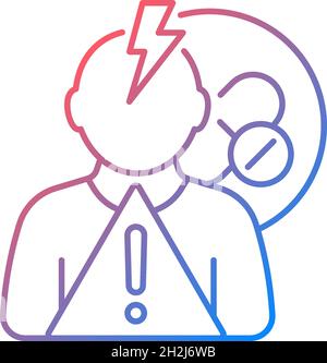 Side effects risk gradient linear vector icon Stock Vector