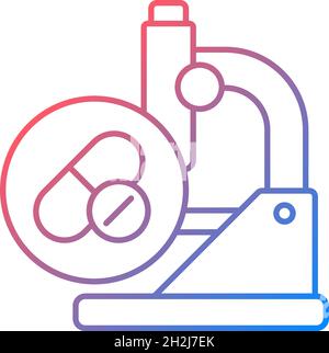Testing drugs gradient linear vector icon Stock Vector